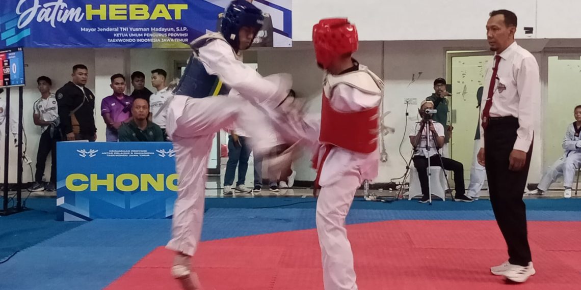 Event Kejurprov TI Jatim 2024 Tingkat Pelajar Dan Mahasiswa Di Gelar Guna Mencari Bibit Muda Atlet Taekwondo