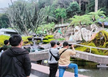 Tingkatkan Kunjungan,Taman Rekreasi Selecta Bangun Wahana Replika Dinosaurus Raksasa