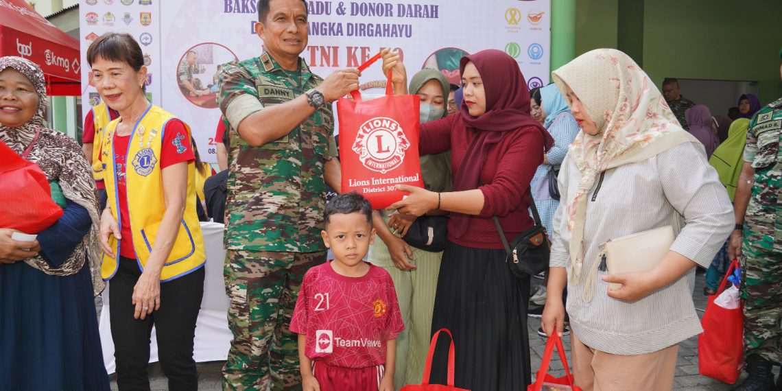 Korem 084/Bhaskara Jaya Gelar Bakti Sosial Meriah dalam Rangka HUT Ke-79 TNI