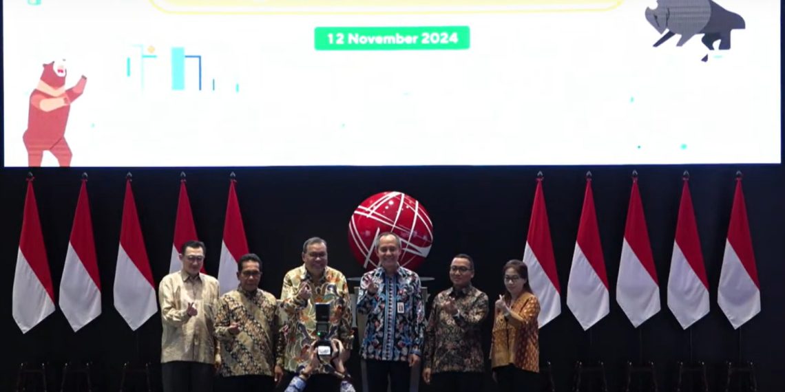 Grand Launching Kontrak Berjangka Saham (KBS) atau Single Stock Futures (SSF), Selasa (12/11/2024) di Main Hall BEI. (foto: ist)
