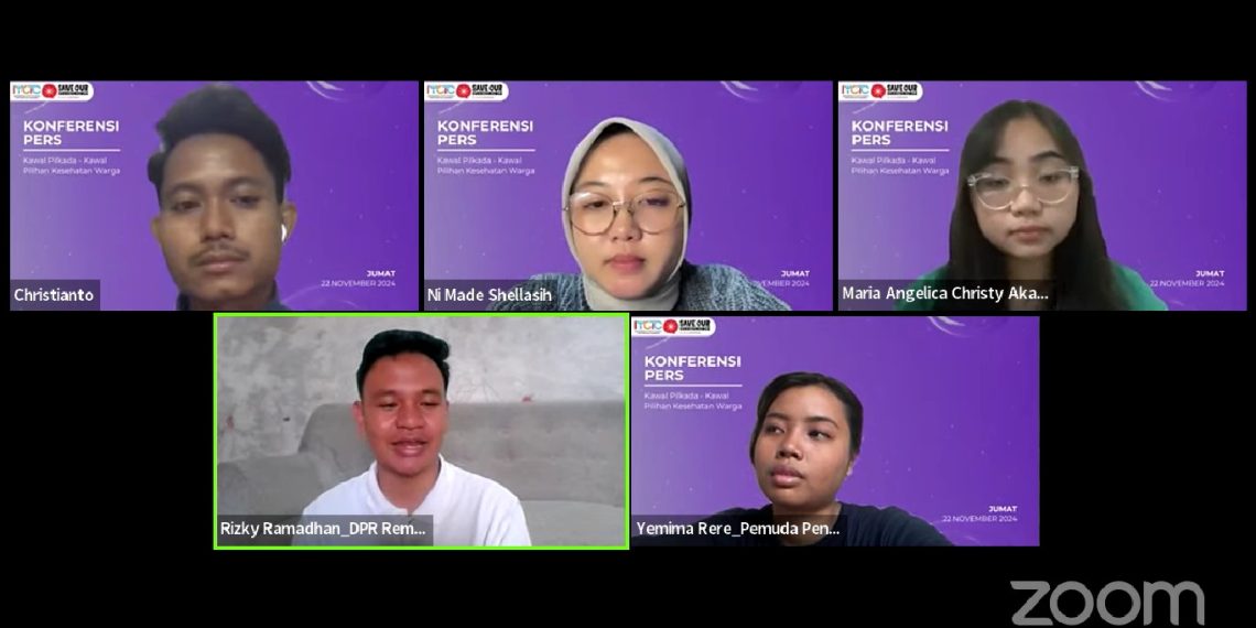 Indonesian Youth Council for Tactical Changes (IYCTC) bersama perwakilan pemuda saat konferensi pers jelang Pemilihan Kepala Daerah (Pilkada) 2024. (foto: ist)