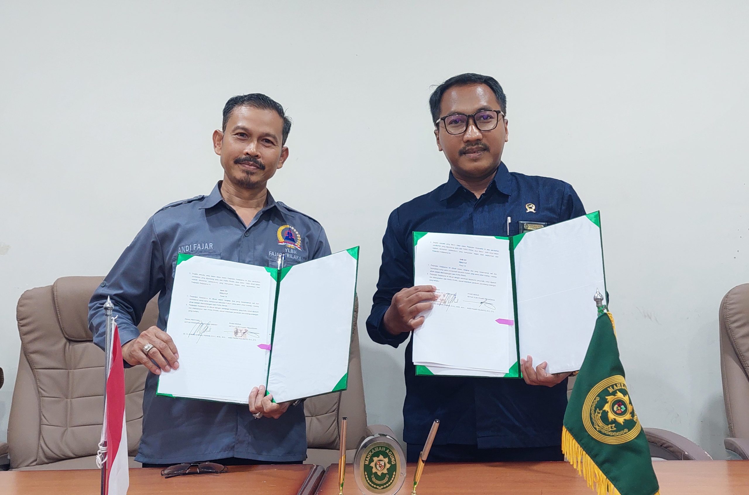 Tingkatkan Pelayanan, PA Gresik Tandatangani MoU dengan BSI, YLBH FT, Diskominfo dan Radio Elbayu 1