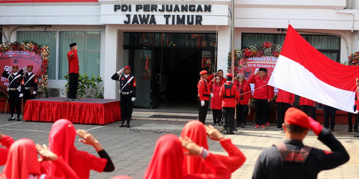 DPD PDIP Jatim saat peringati HUT ke 52