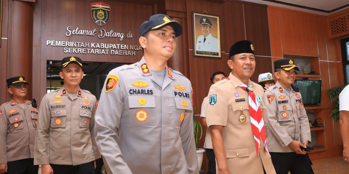 Kapolres Ngawi AKBP Charles Tampubolon Silahturahmi ke Forkopimda Ngawi