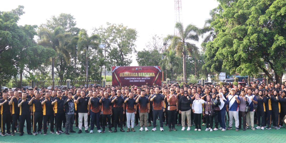 Sinergi dan Keakraban Terjalin Lewat Olahraga Antara Polres, Forkopimda dan Media Magetan 1