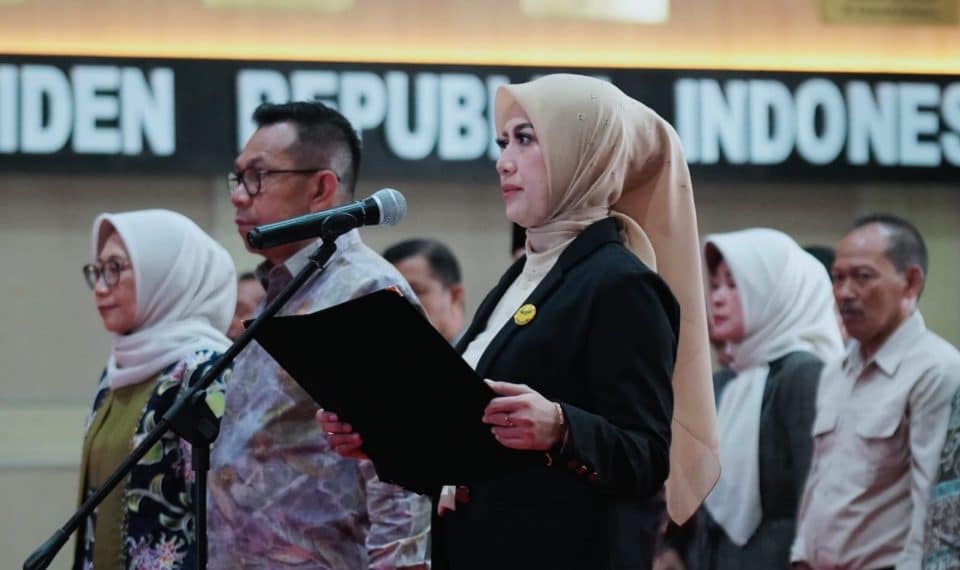 Prosesi Pelantikan Ketua Perwosi Kota Batu dan Tingkat Kecamatan di Graha Pancasila Balai Kota Among Tani Kota Batu.(Ist)