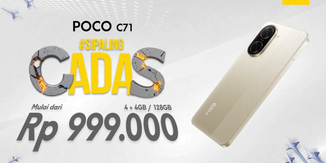 POCO C71, hape sejutaan #SiPalingCadas buat lo semua. (foto: ist)