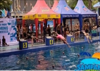 Kejuaraan Renang Pelajar dan Umum Se-Madura 2025 Meriahkan HUT ke-2 Sampang Water Park