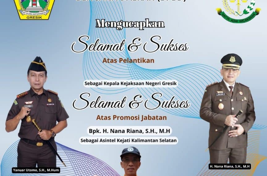 BPBD Kabupaten Gresik Mengucapkan, Selamat dan Sukses Atas Pelantikan Yanuar Utomo., SH. M.Hum Sebagai Kajari Gresik