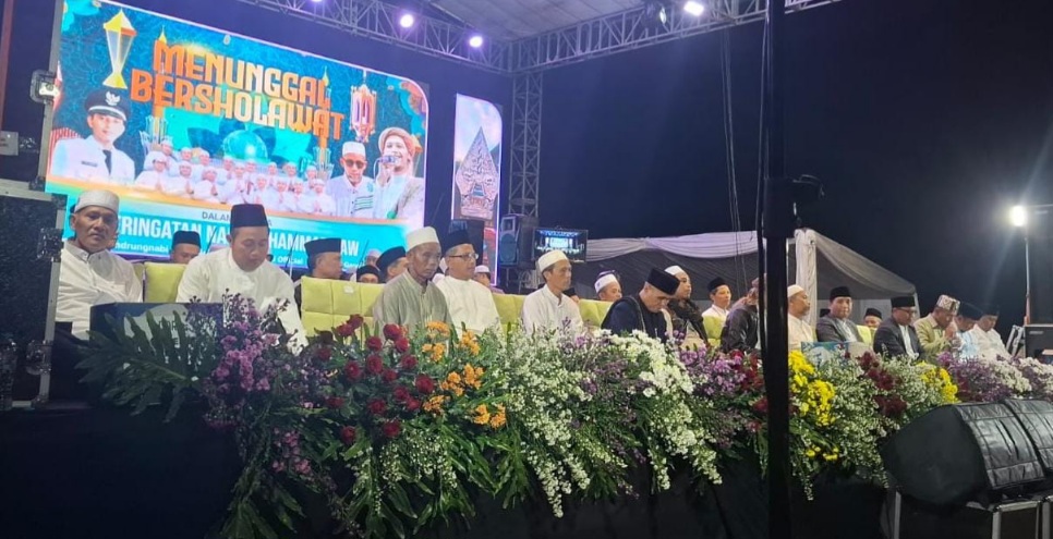 Periingati Maulid Nabi Muhammad SAW, Pemdes Manunggal Gelar Sholawat Kubro