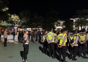 Antisipasi Gangguan Kamtibmas, Polres Batu Gelar Patroli Skala Besar