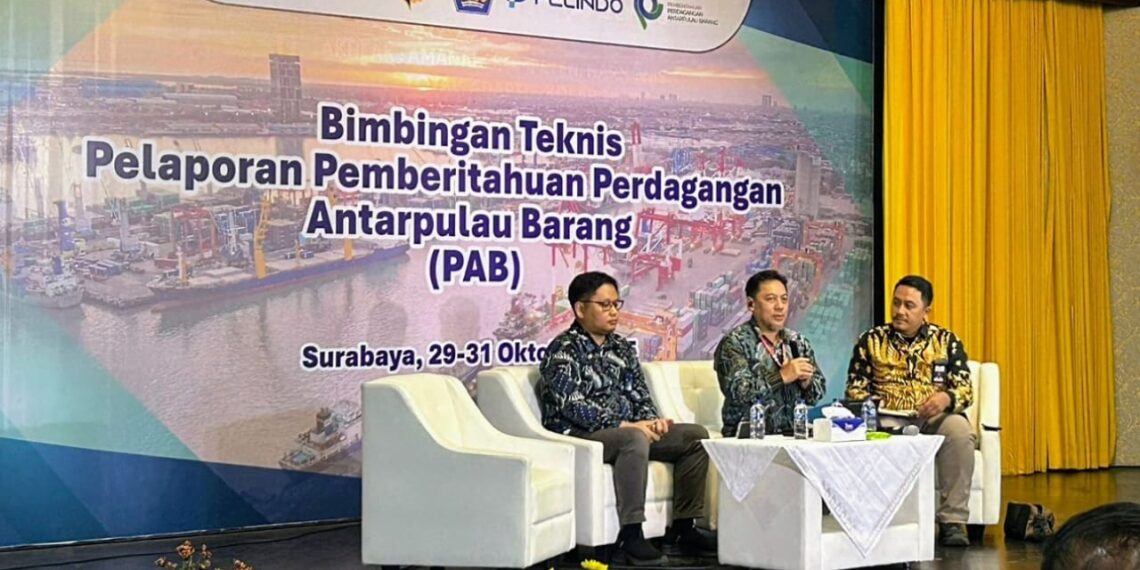 Bimtek Implementasi Pelaporan Pemberitahuan Perdagangan Antarpulau Barang (PAB) di Pelabuhan Tanjung Perak. (foto: ist)