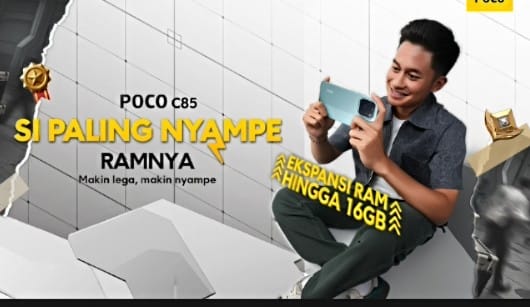 POCO C85: RAM 16GB, Baterai 6.000 mAh Siap Jadi Si Paling Nyampe ala Player FFWS!
