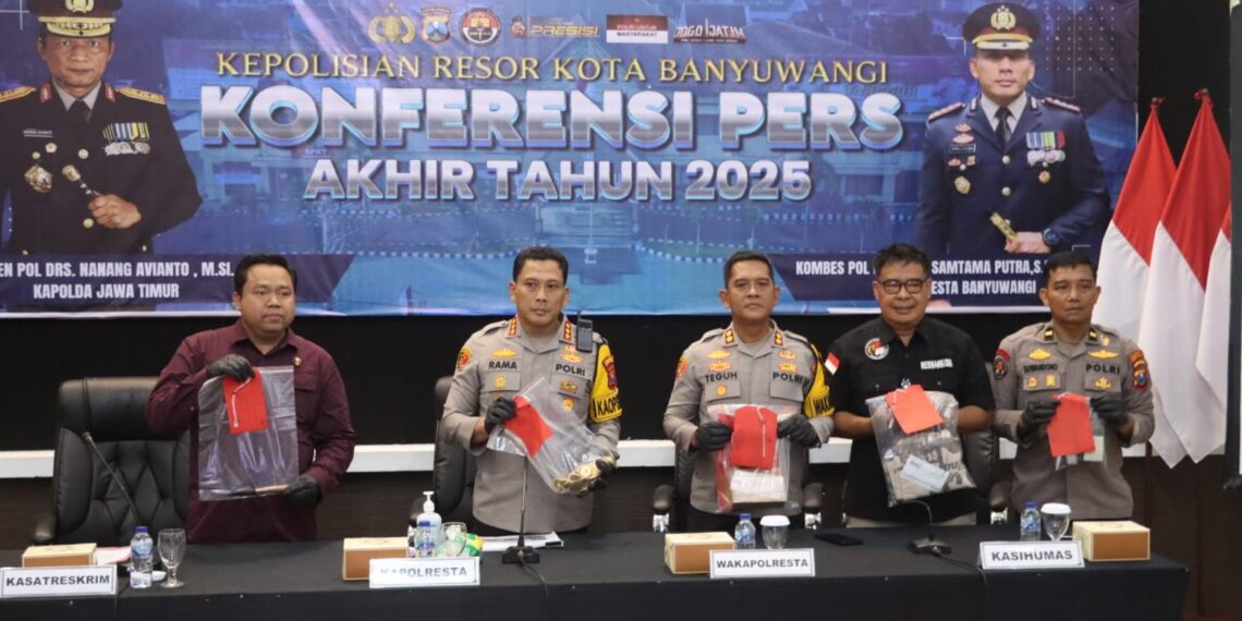 Tahun 2025, Laporan Polisi di Polresta Banyuwangi Meningkat, Lakalantas Menurun