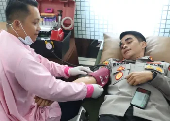 Sambut Hari Bhayangkara, Polresta Banyuwangi Gelar Donor Darah dan Cek Kesehatan Gratis