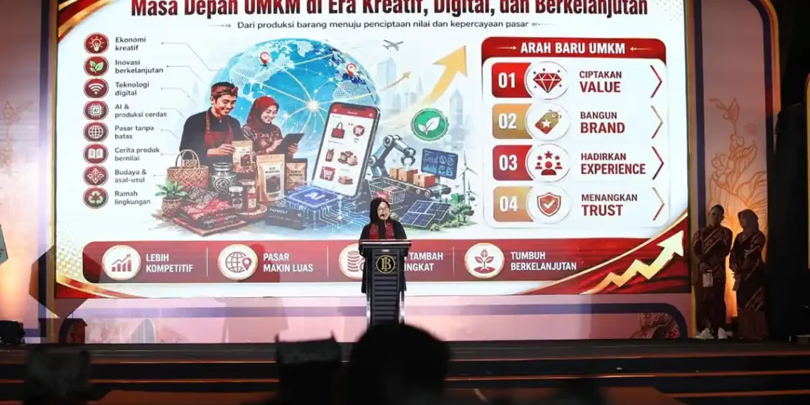 Puluhan Pelaku Ekonomi Kreatif Wilayah Sekarkijang Berkumpul di Banyuwangi, Jadi Ruang Kolaborasi dan Inovasi 1 Bupati Banyuwangi Ipuk Fiestiandani saat membuka Sekarkijang Creative Fest (SCF) 2026 (Ist)
