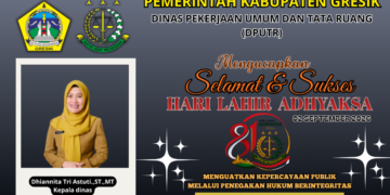 DPUTR Kabupaten Gresik Mengucapkan, Selamat dan Sukses Hari Lahir (Harlah) Adhyaksa ke-81 Tahun 2026 2 DPUTR Kabupaten Gresik Mengucapkan, Selamat dan Sukses Hari Lahir (Harlah) Adhyaksa ke-81 Tahun 2026