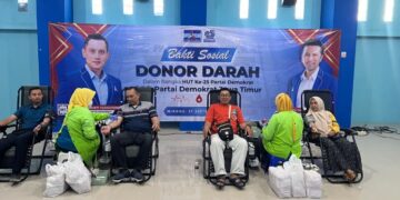 Demokrat Jatim Gelar Donor Darah, Rasiyo : Kegiatan Ini Rangakaian HUT ke-25 Partai Demokrat
